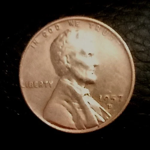 1957 D WHEAT PENNY - RARE! -  "L" in LIBERTY ON RIM , The "L" B" E  - Image 3 of 4