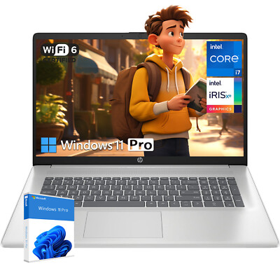 HP 17.3'' HD Touch Laptop computer Win11Pro UpTo 5.0GHz Core I7 UpTo 64GB RAM 4TB