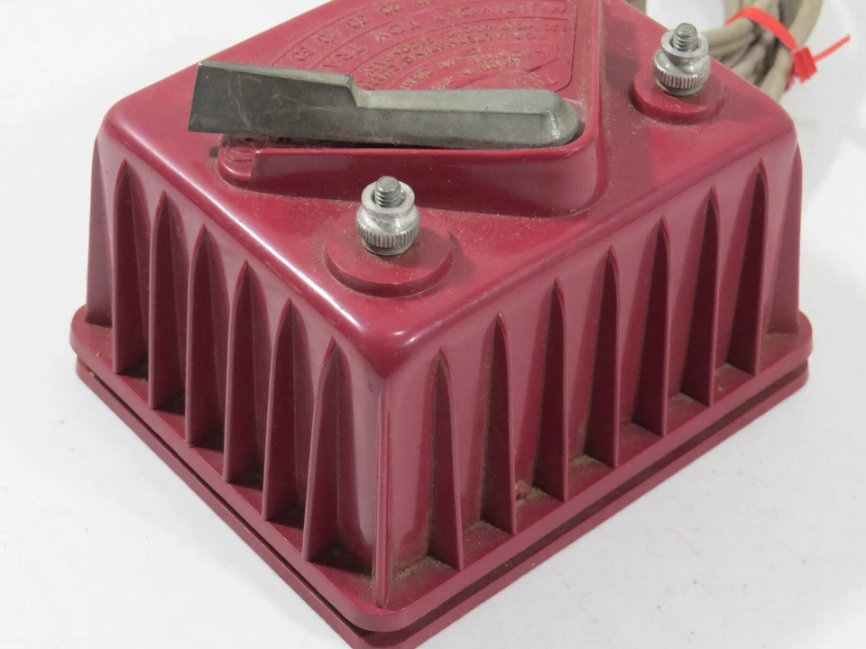 Transformador de juguete Lionel vintage tipo 4125 25 vatios probado buen estado rojo Foto 4 de 4