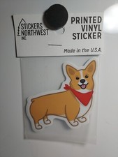 Welsh Corgi Dog Cartoon Vinyl Sticker Decal Laptop Car Bottle Cute Floof Butt