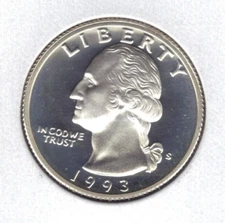 1993-S PROOF WASHINGTON QUQATER
