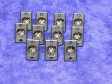 LOT OF 11 NEW SWITCHCRAFT CIRCULAR CONNECTOR MALE XLR PANEL MOUNT 3-PIN BLACK