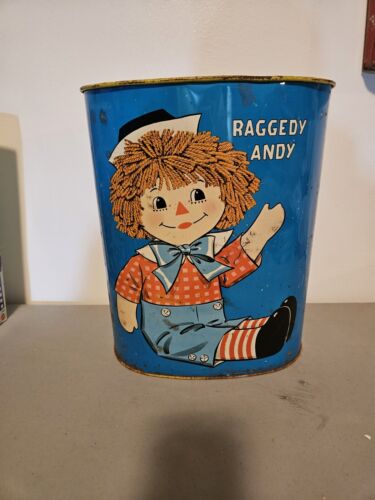 raggedy ann and andy Vintage Garbage Pail - Picture 1 of 4