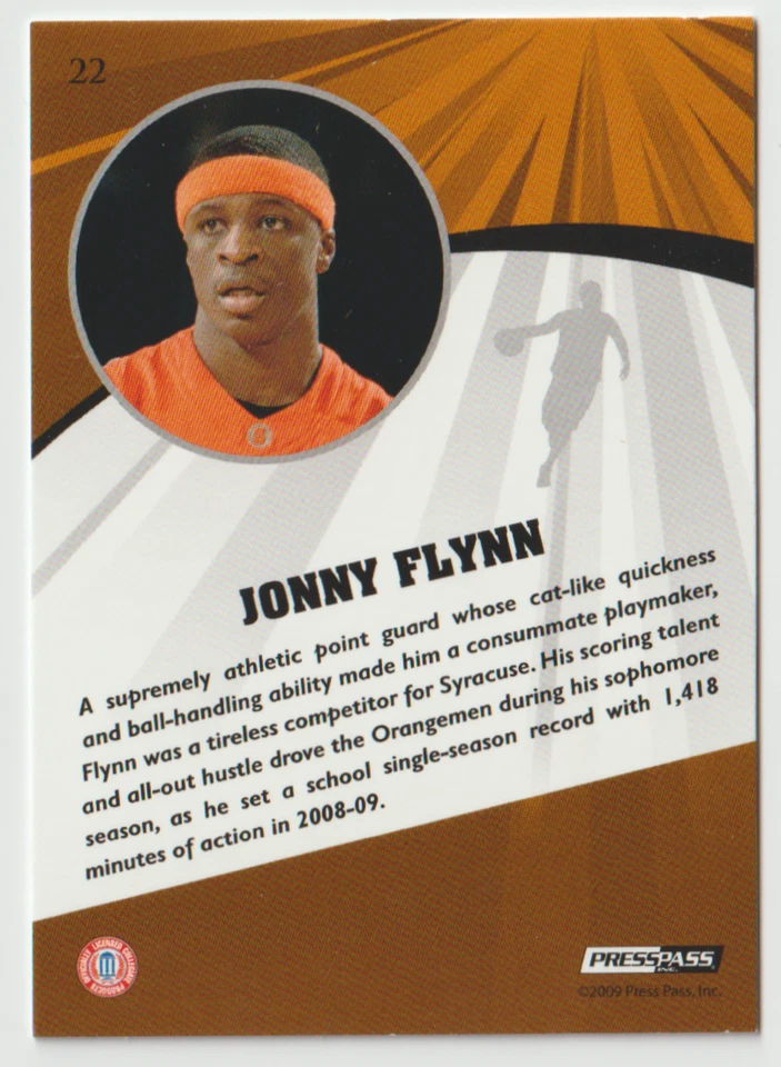 2009 Press Pass Fusion Basketball #22 Jonny Flynn - Image 2 of 2
