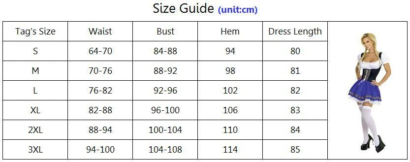 Beer Dress Oktoberfest Costume Cosplay Party Maid - Image 2 of 4