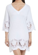 Fantasie Dione Kaftan Size M 12 Swimwear Cover Up Beach Dress White Crochet 6364