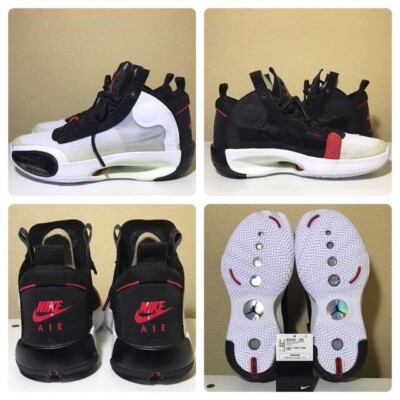 Nike Sneakers Shoes Air Jordan 34 Bred Black White Red Men's US8.5