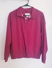 Eddie Bauer XS Sweater Golf 1/4 Zip Pullover Windbreaker Red