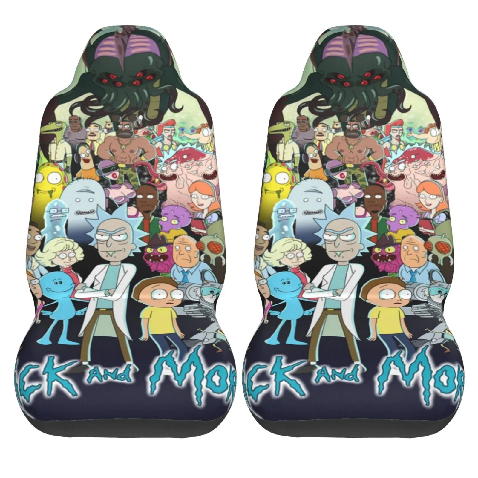 Rick And Rickandmorty Car Seat Covers 2 Pcs Seat Protector Cover Universal Front