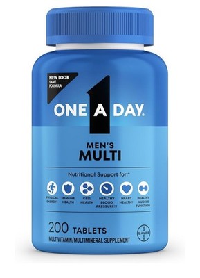 One A Day Men's Multivitamin/Multimineral Supplement 200 Count Expiration 2027