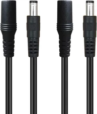 2-Pack 3Ft DC Extension Cable 5.5Mm X 2.1Mm Male to Female Power Cord for CCT...