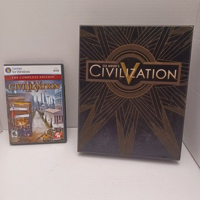 Sid Meier's Civilization IV + V Boxed Set Special Edition w/ Figures & DVDs