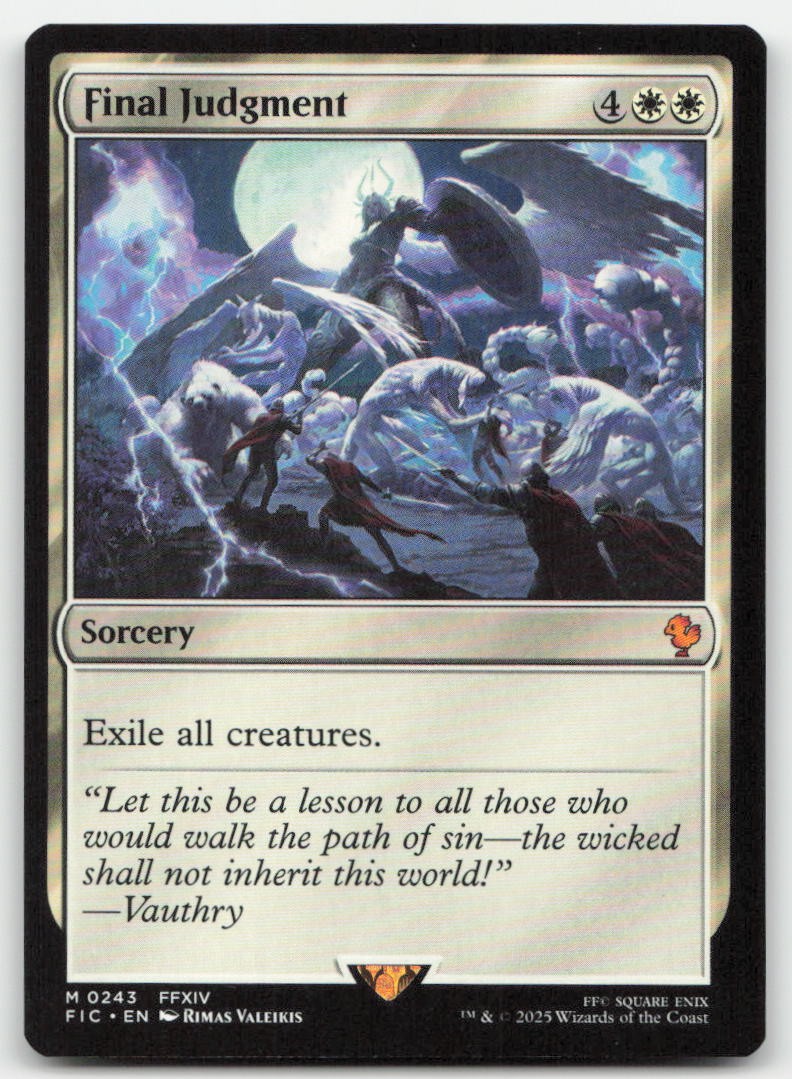 Final Judgment 243 FIC Commander: FINAL FANTASY Magic MTG NM