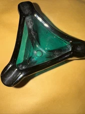 Vintage 60s Blue Viking Bluenique Triangular Ashtray 3 3/4” Mid Century Modern