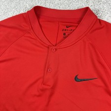 Nike Polo Shirt Mens XL DriFit Victory Blade Collar Swoosh Golf Red