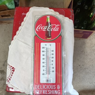 ''Open Road Brands'' metal licensed Coca-Cola wall thermometer sign NIB MISB