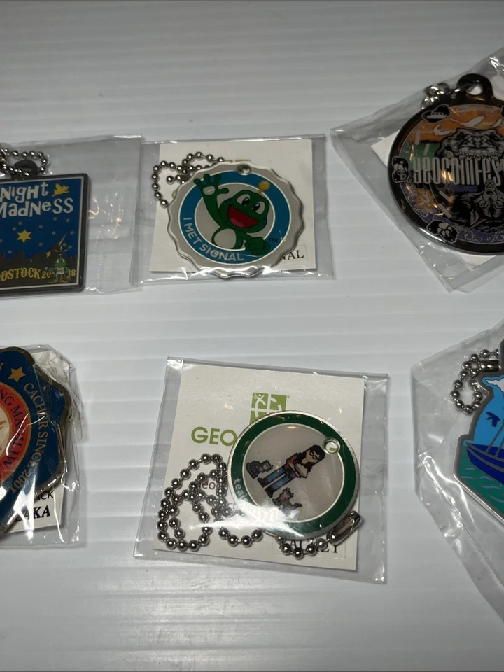 Lote de 6 etiquetas de viaje nuevas de geocaching sin activar - Imagen 3 de 4