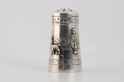 925 Silver Peruvian Inca and Llama Design Salt or Pepper Shaker (27.59g.)