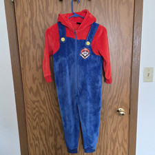 Nintendo Super Mario Unisex M 7-8 Hooded Flee...