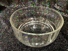 Clear Crystal Fruit Compote Bowl Italy 6