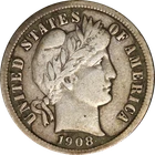 1908-D Barber Dime