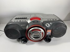 Sony AM/FM Radio Cassette CD Player Power Drive Woofer Boombox CFD-G500 Working