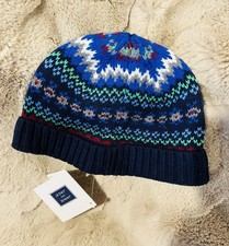 Janie  Jack Baby Boys Fair Isle Knit Winter Beanie Cap Hat Cotton Rayon 6-12 M
