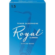 Rico Royal Tenor Saxophone Reeds, Box of 10 Strength 1.5