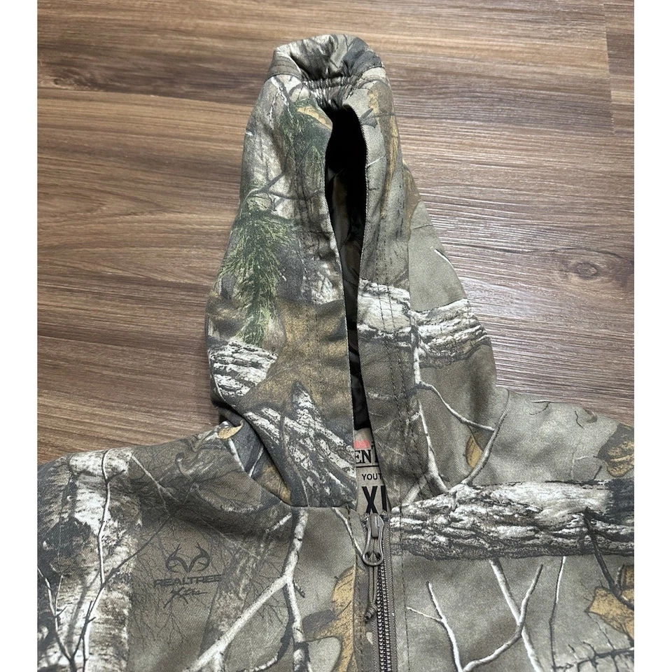 Chaqueta Camuflada con Capucha RedHead Real Tree Silent Hide Acolchada Caza Juvenil Talla XL Foto 3 de 4