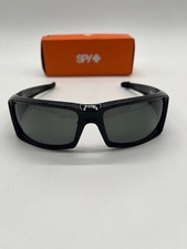 SPY Optic Men  s General 66mm Black Happy Lens Polarized Wrap Sunglasses
