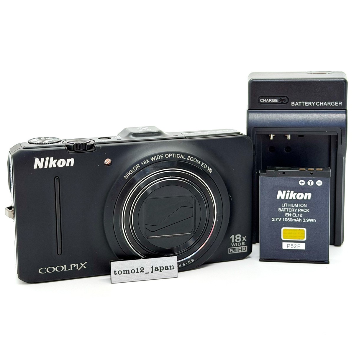 Nikon COOLPIX S9300 Black Digital Camera 16.0MP 18x Optica Zoom