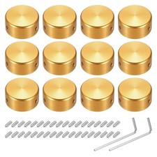 12 Pcs Footswitch Toppers Guitar Pedal Button Caps Footswitch Top Cover, Yellow