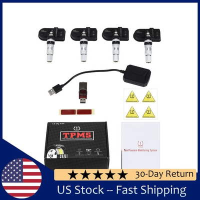 #ad Android USB TPMS Car Tire Pressure Monitoring System Build in Battery Wireless $38.85