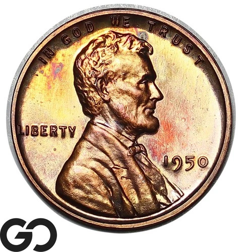 1950 Lincoln Cent Wheat Penny PROOF, Gorgeous Superb Gem PR++