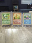 Vintage Pokemon 1st Edition Base Set Starters: Bulbasaur, Charmander, Squirtle