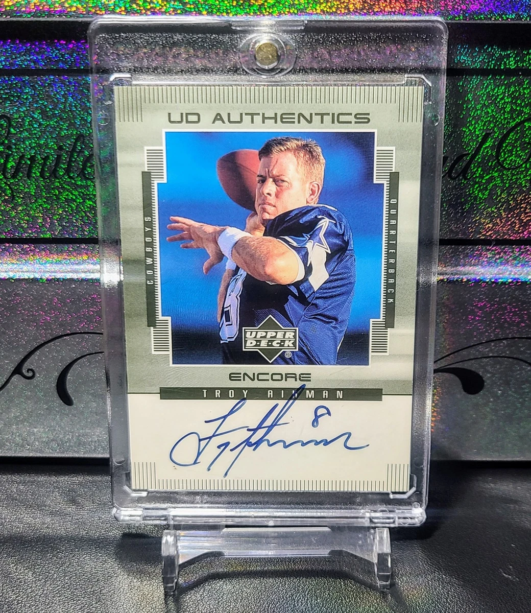Upper Deck Troy Aikman Autographed Football Sports Trading Cards