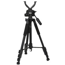 Adjustable Shooting Stick Hunting Tripod Aluminum 360 Rest with V Yoke Mount
