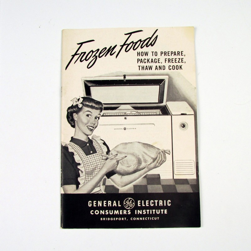 Vintage GE Frozen Foods Prepare Package Freeze Cook Booklet General Electric