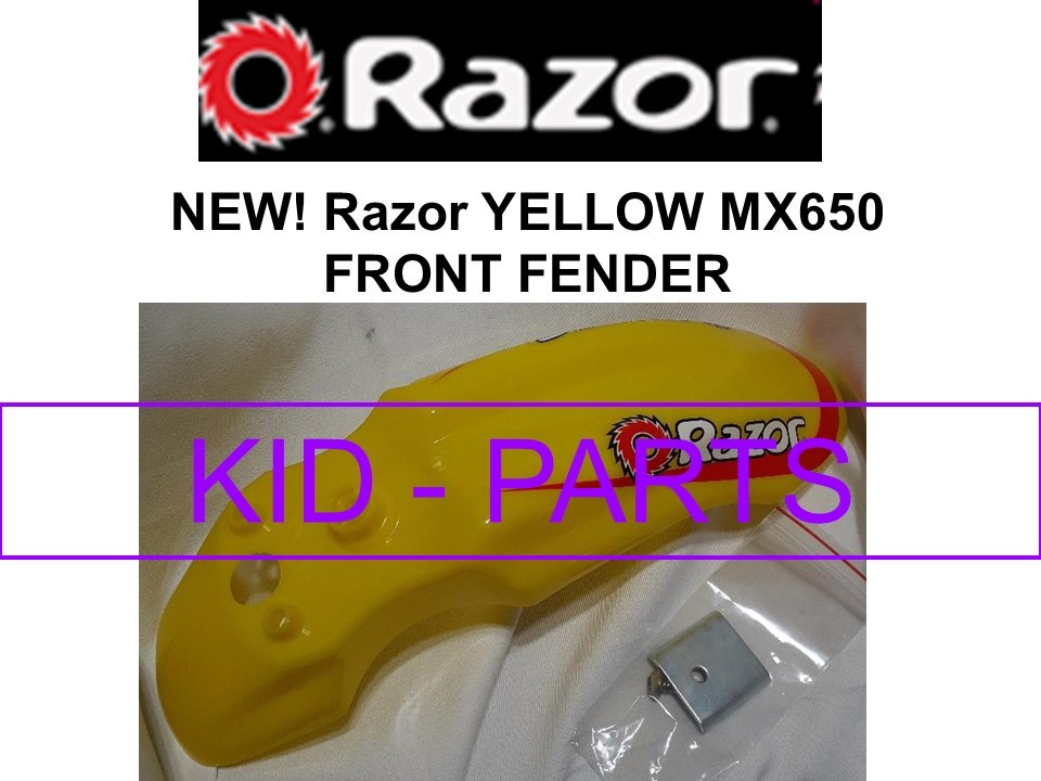 MX650 RAZOR YELLOW FRONT FENDER DIRT ROCKET DIRT BIKE 36V TYPE | eBay
