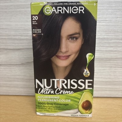 Garnier Nutrisse Ultra Creme Hair Color - #20 Soft Black / Black Tea