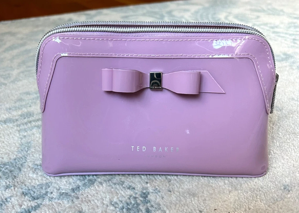 Ted Baker London Bow Makeup Bag Cosmetic Organizer Pouch Blush Pink