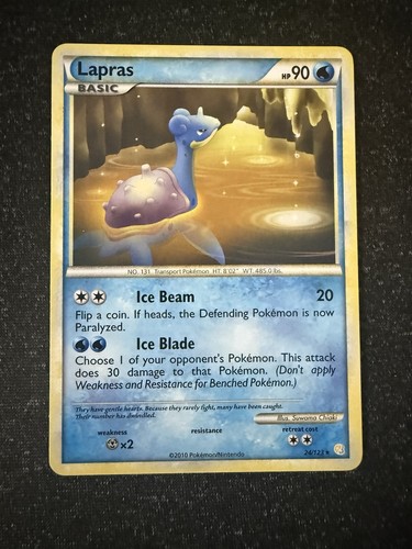 Lapras 24/123- HeartGold & SoulSilver- Regular Rare- MP