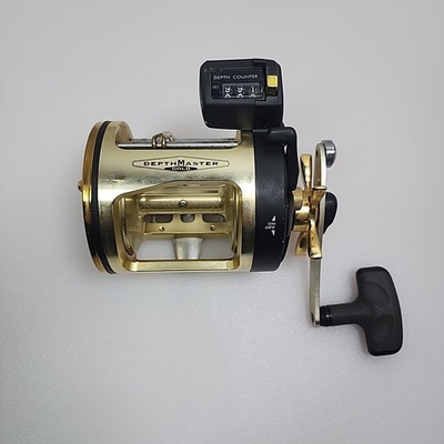 #ad CABELA#x27;S DEPTH MASTER GOLD DMG 45 Line Counter Trolling Reel $67.99