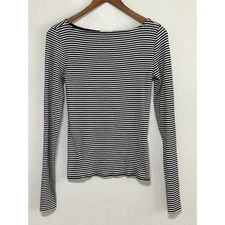Rag & Bone Breton Striped Ribbed Thermal Top M Black White Classic Preppy 
