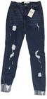 Encore Jeans Women Blue Dark Wash, Open Leg, Side Vents, Y2K — photo 1