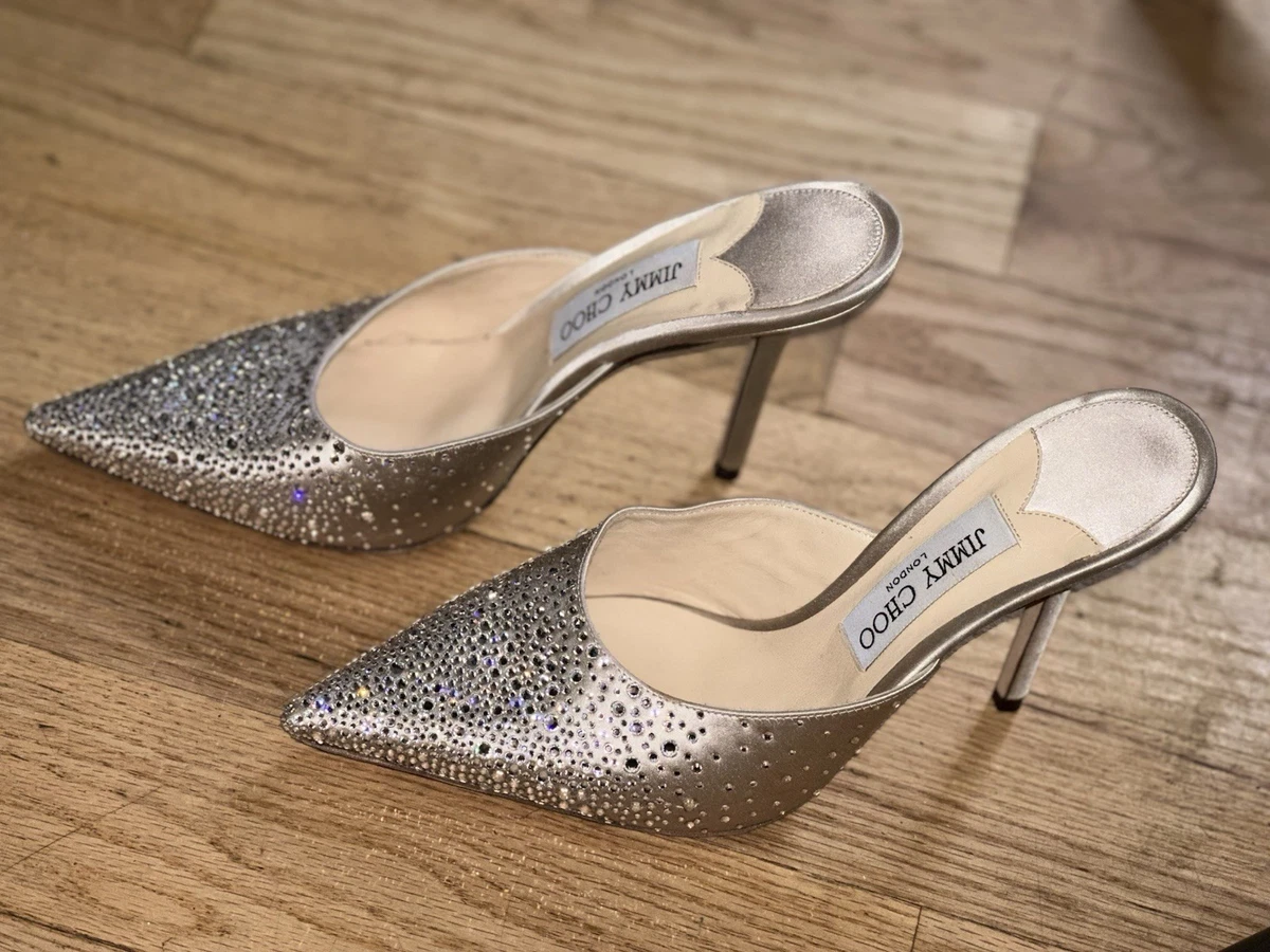 Jimmy Choo Silver Heels for Women for sale - eBay