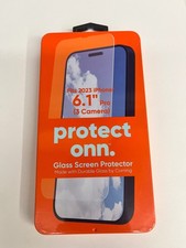 onn. Glass Screen Protector for 2023 iPhone 6.1" Pro 3 Camera