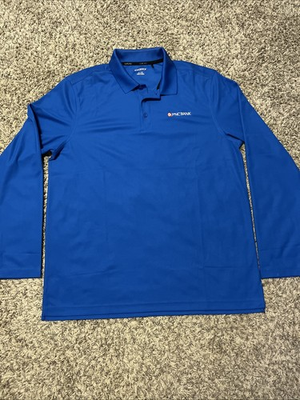 #ad PNC BANK Employee Uniform Polo Shirt Long Sleeve Blue Mens XL Brand OGIO $13.99