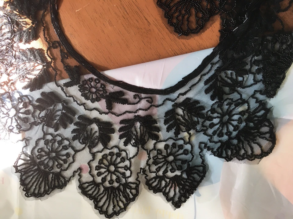 Kirks Folly Beaded Collar/shawl In Black - Image 2 of 4