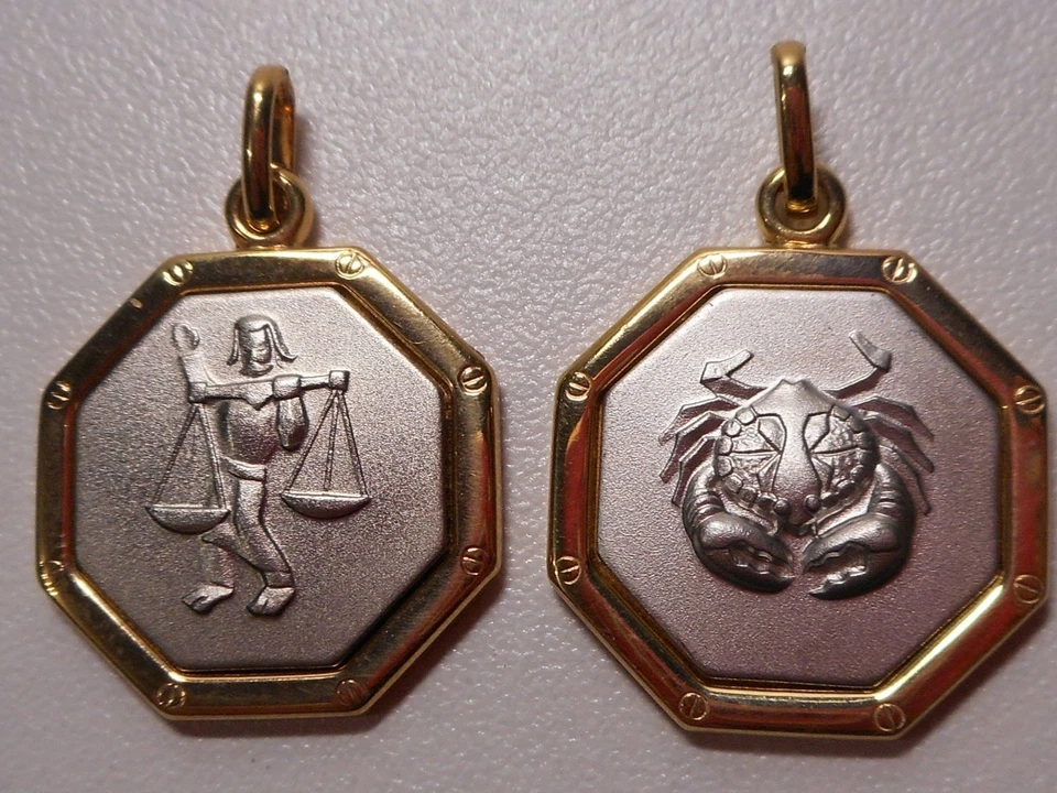 PENDENTIF ZODIAQUE Bicolore NEUF - Photo 1/1